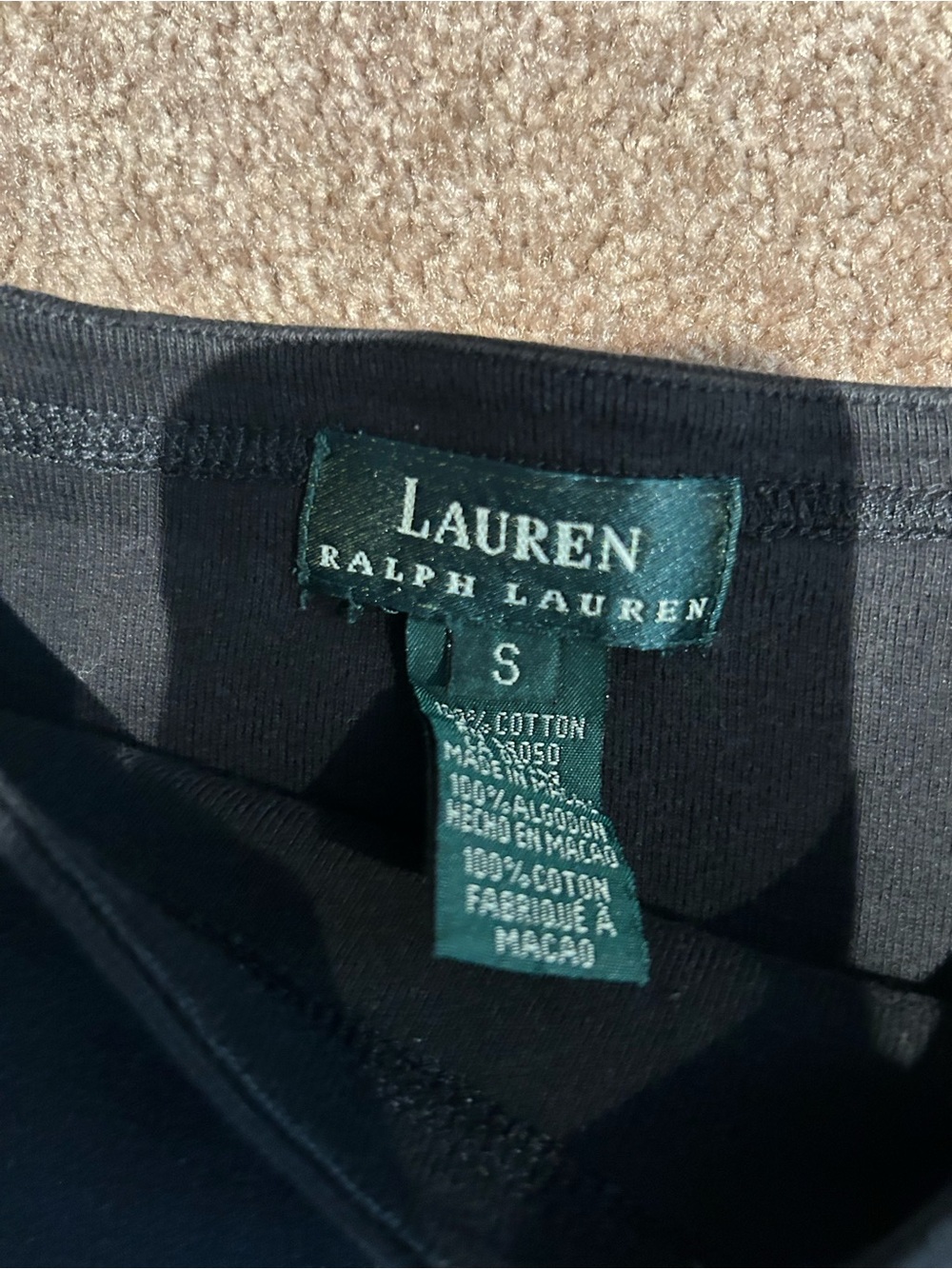 Lauren Ralph Lauren Black midi dress size small